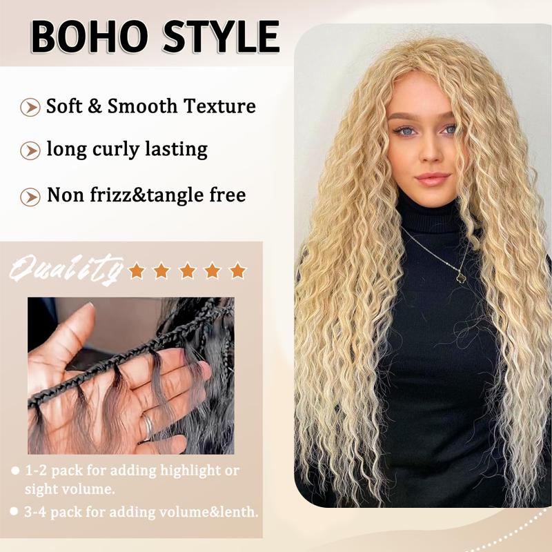 Ocean Deep Wave Kanekalon Crochet Hair 30 inch 120g Long Ombre Synthetic For Women