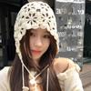 Cotton Hollow Pullover Hat Korean Style Brimless Tassel Cap Fashion Crochet Knitted Hats School
