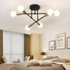Nordic Iron Chandelier: Creative Small Ceiling Lamp for Living Room, Bedroom, or Restaurant