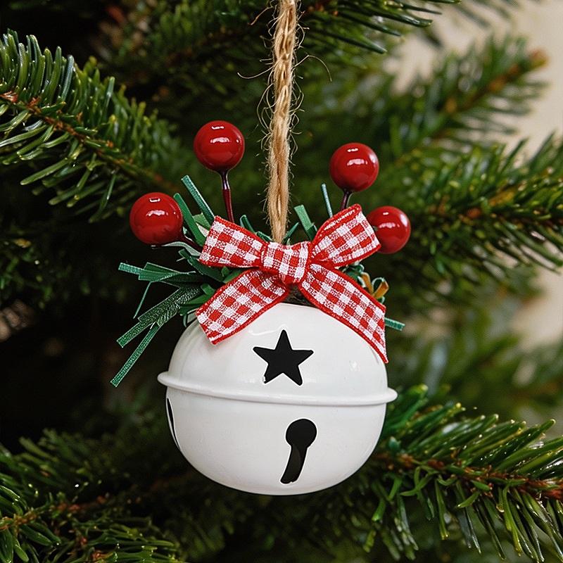 Christmas Decoration Christmas Tree Pendants Christmas Bells Twine Berry Accessories Christmas Tree Bow Bell Pendants