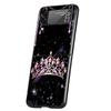 Diamond Crown Hard PC Phone Case For Samsung Galaxy Z Flip 4 5 Black Cover For Galaxy Z Flip 3 Foldable Shockproof Cases Capas