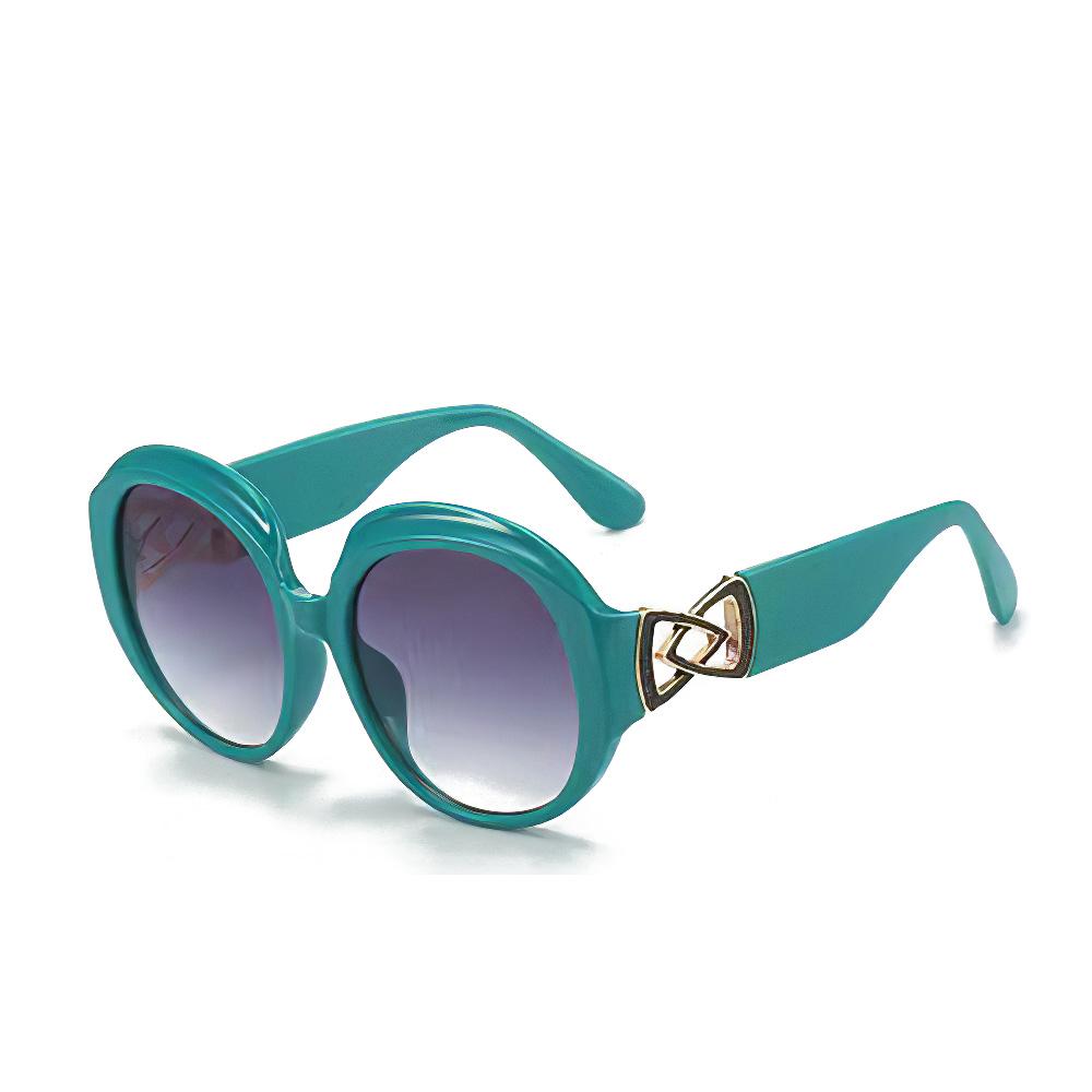 Vintage Sunglasses Women Fashionable Double Round Mirror Design Orange Gradient Chain Glasses Men Women Styles Glasses Women