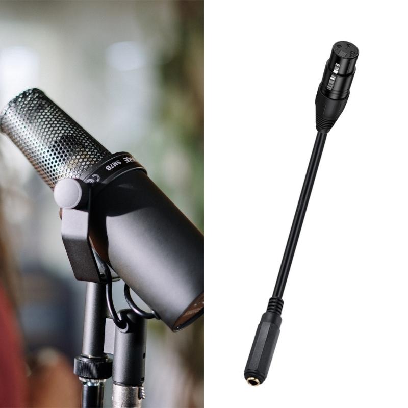 1/4 TS/TRS Buchse auf XLR Adapterkabel, XLR auf 1/4 Stereo Symmetrisches Audioanschlusskabel für Mikrofon PC Lautsprecher