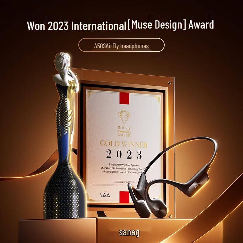 SANAG A50S Open-Ear Bone Conduction Bluetooth Headphones