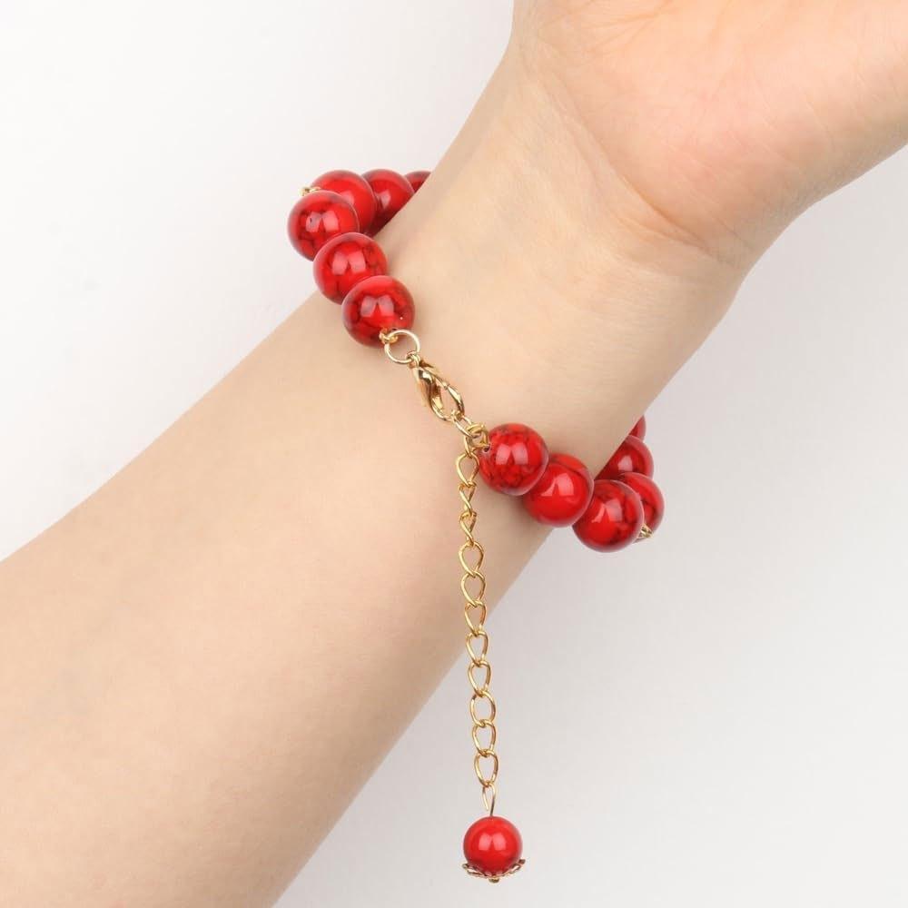 100/300/500pcs red beads, turquoise beads, decorative beads, spacer beads, natural gemstone beads, jewelry making, DIY bracelet necklace