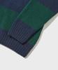 OUTSTANDING Pure Wool Wholegarment Stripe Knit_Green/Blue