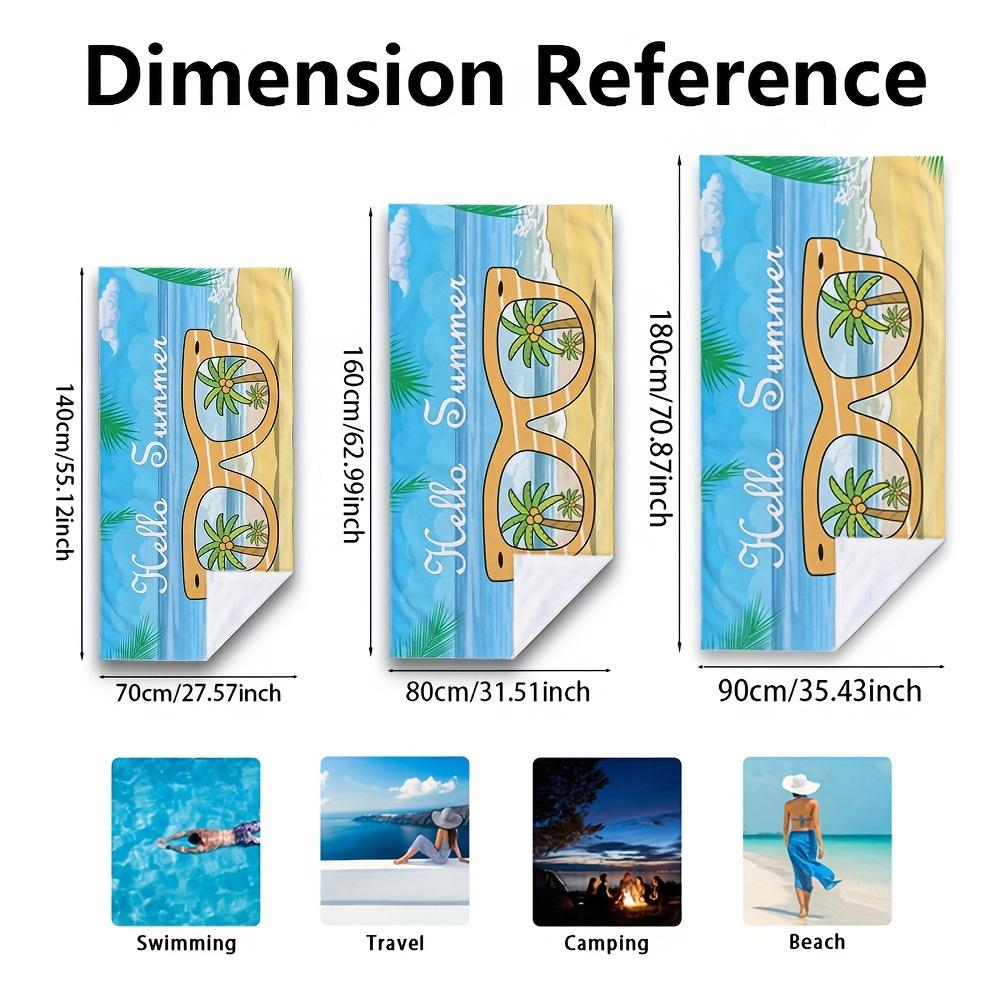 1pc, Beach Towel Travel Towel Summer Beach Towels, Soft Large Microfiber Bath Towel, Ocean Pool Towel Quick Dry Sand Free Beach