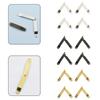 Silver Support Hinges Tables. Yellow 4pcs 68x11 Mm