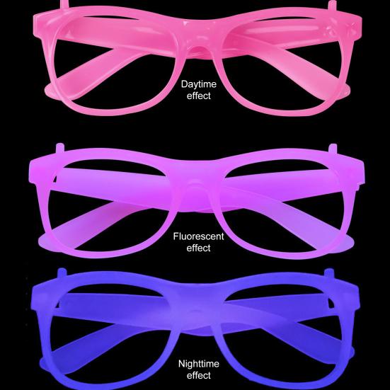 Neon Glow Glasses UV Black Light Absorption Luminous Party Glasses 5 Colors Glow In The Dark Birthday Wedding Decorations Party Supplies