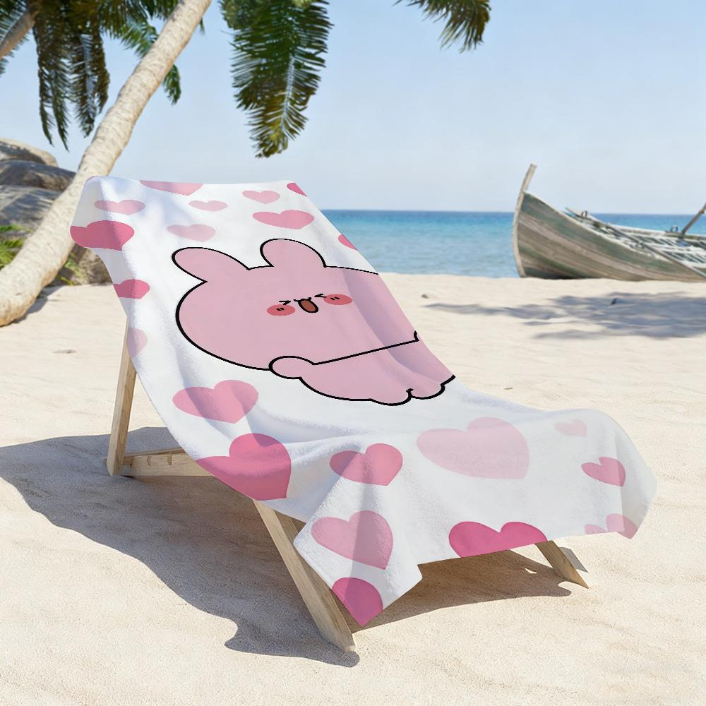 Cartoon A-Asamimichan Schattige Handdoek Zacht Zwembad Cadeau Voor Reizen Sportschool Douche Kamperen Sneldrogend Sport Grote Strandhanddoeken