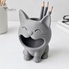 Cute Desk Organizer 3D Printed Cat Shaped Candy Bowl, Storage Container, Desktop Office Decor Pen Holder, Versatile for Pencils Jewelry Hair