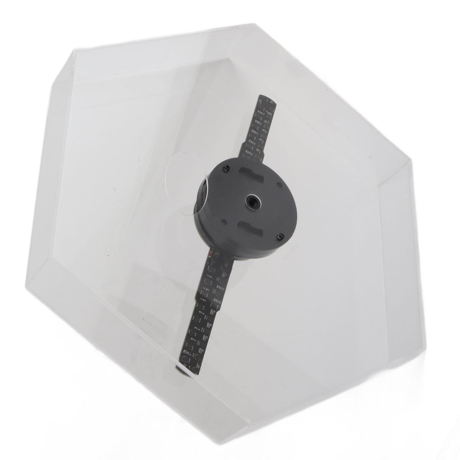 

Голографическая рекламная машина 3D Naked Eye LED Fan с шестиугольной защитной крышкой для магазина US Plug