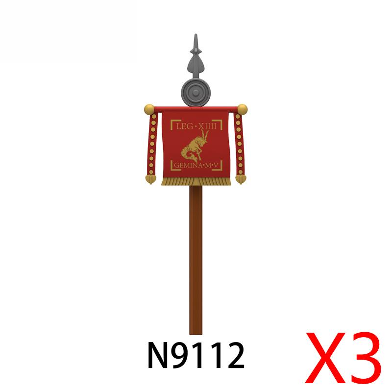 Średniowieczny Rzym Tarcza Budowlane Klocki Wojskowe Żołnierz Rzymski Wojownik Rycerz Postać Łucznik Fartuch Płaszcz Akcesoria Ceglany Zabawka Prezent