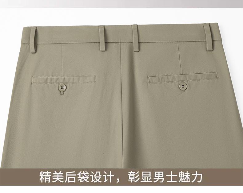 Cotton casual pants men's summer thin cotton elastic men's pants 2026 new model machine washable, no ironing, easy to maintain trousers