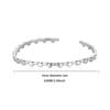 Fashion popular minimalist hollow oval bracelet geometric stainless steel hammer hollow bracelet women's niche bracelet