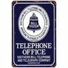Retro Telephone Metal Sign Vintage Americana Wall Art for Home Bar Office Decor