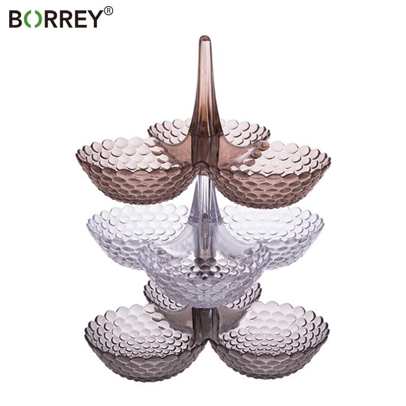 

BORREY, европейская 3-ярусная подставка для тарелки для торта, многоуровневый поднос, тарелка для закусок с сухофруктами, чаша, стол, поднос для конфет, стеллаж для хранения, поднос для фруктов