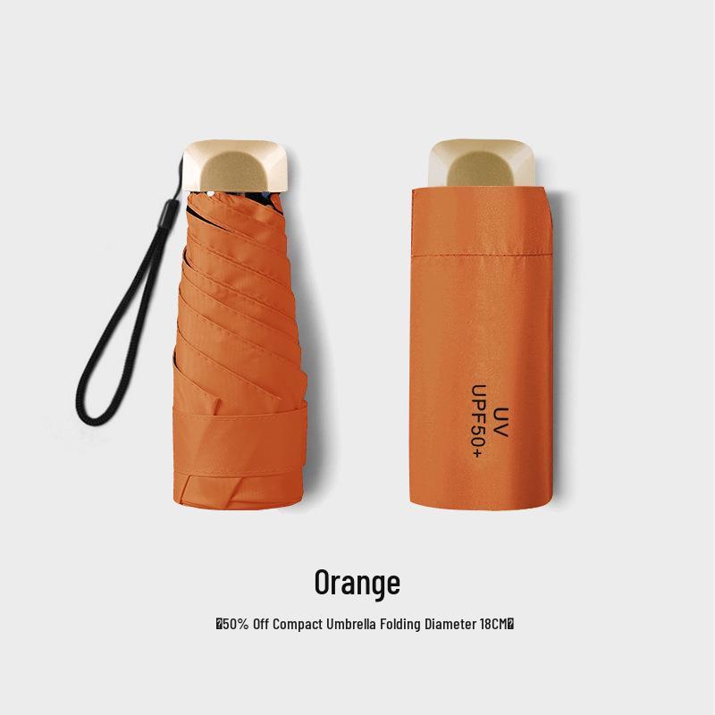 50% Off: Ultra-Light Mini Capsule Umbrella - 6 Ribs, UV Protection, for Sunny & Rainy Days, Women's Pocket Size