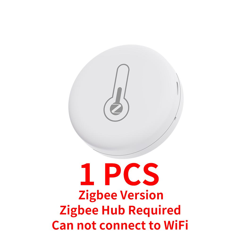 1~4pcs Tuya Zigbee 3.0 Temperature Humidity Sensor for Smart Home via SmartLife APP Remote Control Works with Yandex Alexa 1 pcs