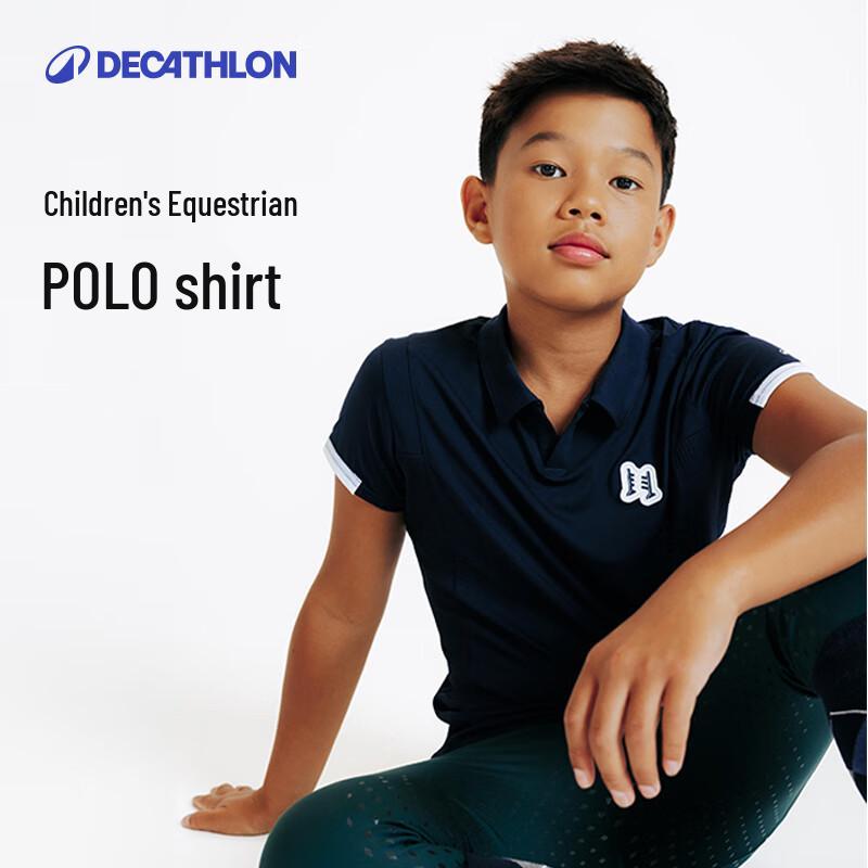 Decathlon Kids' Equestrian Quick-Dry Polo T-Shirt