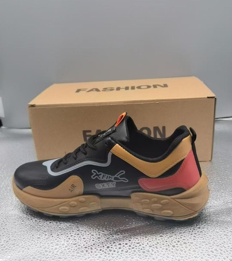 Spring men's shoes trend versatile men's sports shoes leather Martin shoes breathable soft sole running shoes student casual shoes