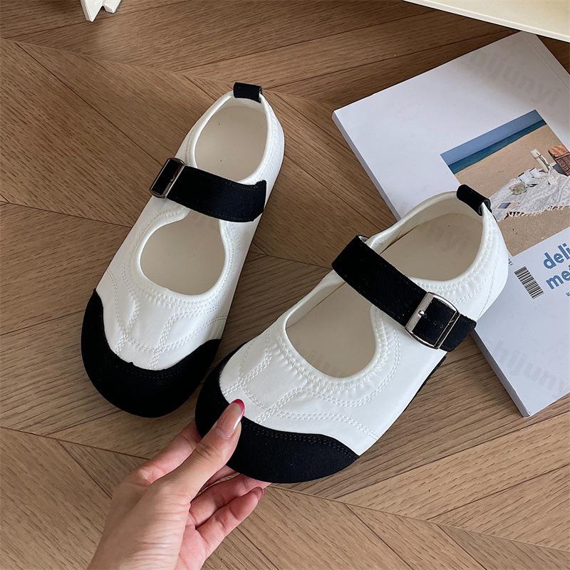 

Модные ретро туфли-лодочки на плоской подошве, увеличивающие рост, для женщин, лето 2025, новая мода, Мэри Джейн, удобные кроссовки 35 чёрный