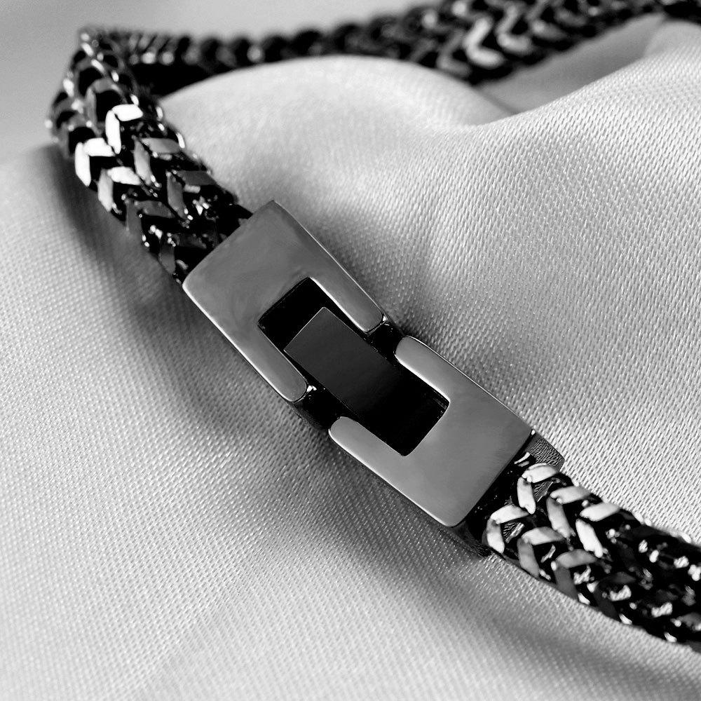 Men's Trendy 6MM Dragon Bone Snake Chain Bracelet - Stainless Steel, Hip Hop Style