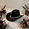 1Women's Sparkling Rhinestone Decorated Cowboy Hat Western Style Sequin Rhinestone Cowboy Hat Suitable for Parties and Daily Use
