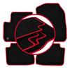 Velour Floor Mats with Red Edge For: Opel e-Corsa F Hatchback (2019-)