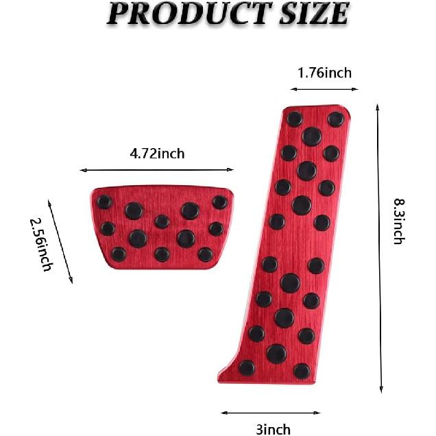 For 2018-2022 Camry Lexus ES/LS,2019-2022 RAV4/ Avalon, 2020-2022 Highlander, 2021-2022 Sienna/Venza, Anti-Slip Foot Pedal Cover Aluminum Brake and