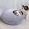 Semi Enclosed Felt Cat Nest Detachable Breathable Eggshell Pet House for Cats Gotas Mascotas Home Autumn Spring Puppy Cat Beds