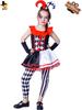 Qizlar uchun katakli masxaraboz Halloween kostyumi iblis shoxlari va yubka bilan