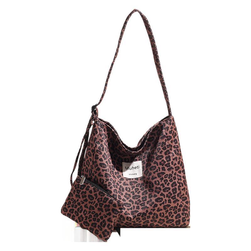 Leopard Print 2025 New Autumn and Winter Casual Lazy Style Popular Large-capacity Tote Single Shoulder Fashion Trend Underarm Women's Bag