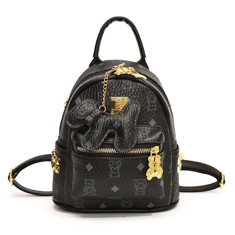 Νέα τσάντα υψηλής ποιότητας για την αρχή της άνοιξης, κλασικό σακίδιο πλάτης με αρκουδάκι, ευέλικτη τσάντα ώμου για γυναίκες