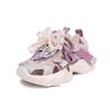 Girls Sports Sandals Mesh Breathable Kids Princess Shoes Sweet Lace Bows Beading 2025 Summer New Children Running Shoes Non-slip