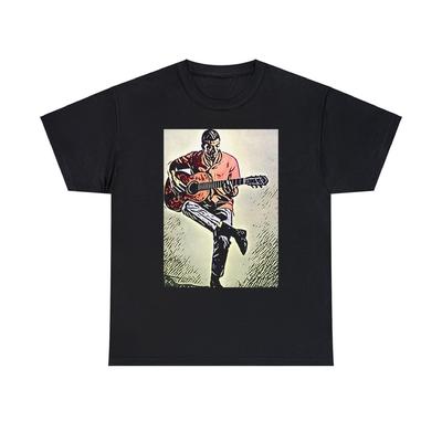 Jorge Ben Jor Graphic Print Crew Short Sleeve Unisex Heavy Cotton Art Tee Shirt