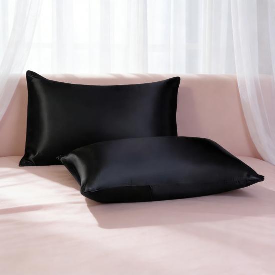 Satin Pillowcase Smooth Cooling Faux Silk Pillow Case for Sleeping Wrinkle-Free Pillow Cover for Women Men