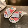 Internet Celebrity Graffiti Slippers Women's Summer 2025 New Outer Wear Thick Bottom One-word Drag Casual Stepping On Shit Sandals Ins Explosion