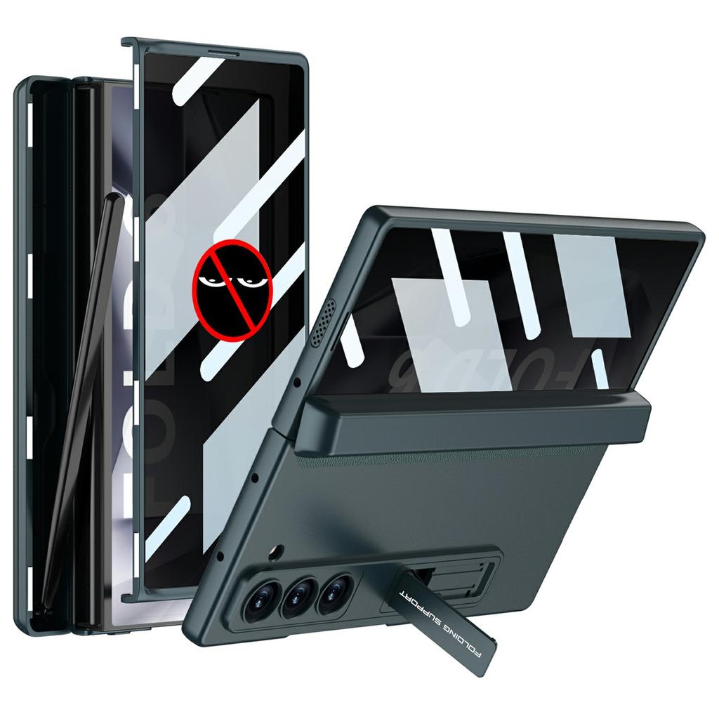 GKK For Samsung Galaxy Z Fold6 5G Case with Privacy Screen Film,Pencil Slot Magnetic Hinge Hard PC Phone Cover