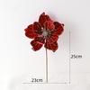 Christmas Gifts Artificial Poinsettia Glitter Flower Sequin Flannel Photography Props Fake Flowers New Year