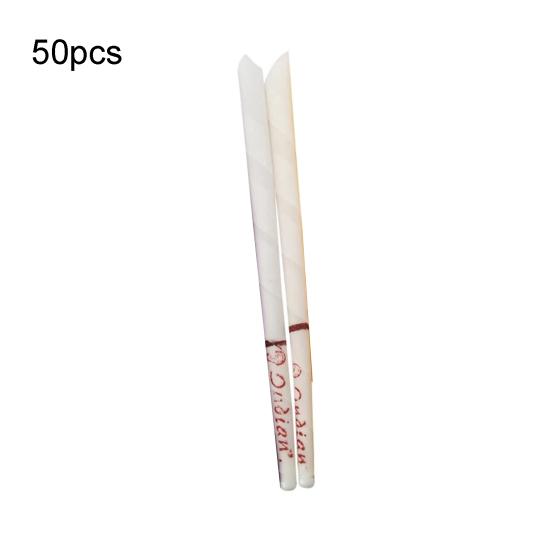 50Pcs Ear Candling Waxing Coning Therapy Smoke Free Natural Beewax with Plug