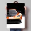 Orange and Black Sports Car Printed Poster Customized Wall Art Retro Vintage Metal Tin Signs for Garage Office Decor Man Cave