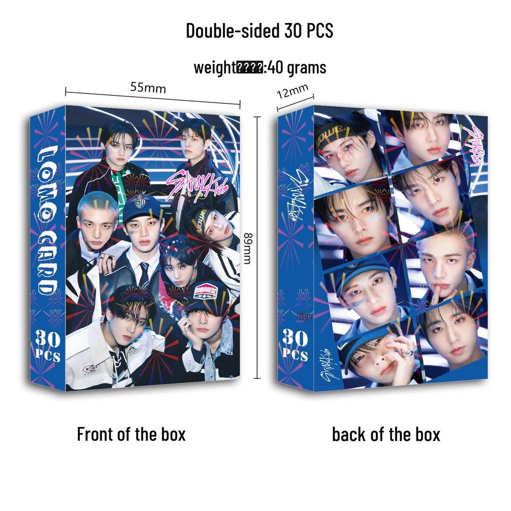 Stray Kids Celebrity Double-Sided Photo & LOMO Card Set (30 Greeting Cards)