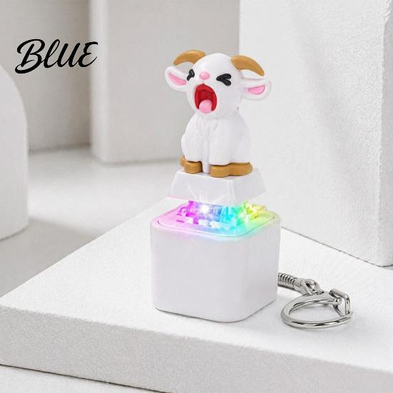 Clicker with Light Sound 1/2/3Pcs Screaming Goat Keyboard Fidget Toy Rechargeable Sheep Finger Toy Sound Animal Push Button Decompression