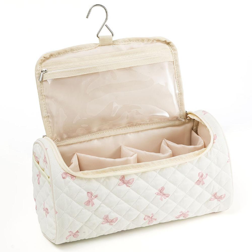 Floral Printed Cosmetic Bag Wide Opening Travel Makeup Case Toiletry Organizer Bag for Women Girls Travel