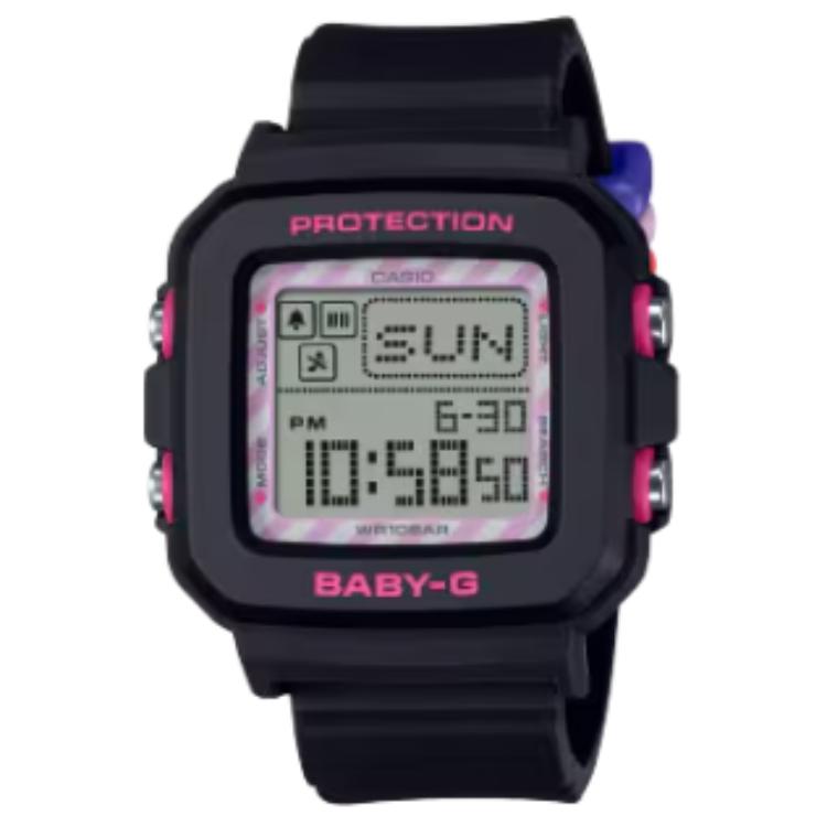 

Casio Kuromi BGD-10 Series 100M Waterproof Quartz Movement Resin Strap Watch Unisex watches Gray BGD-10KKM-1JR Gray Dial