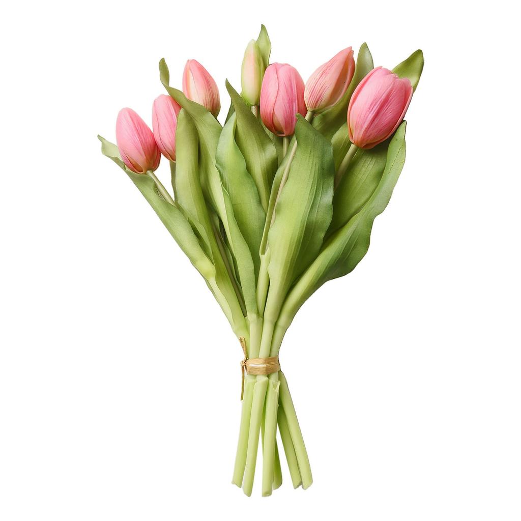 Artificial Flowers 1 Bouquet Deep Purple Fake Tulip Bouquet