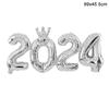 New Year 2024 Number Foil Balloons Happy New Year Eve Party Favors Supplies Garland Photo Props Christmas Decorations Navidad