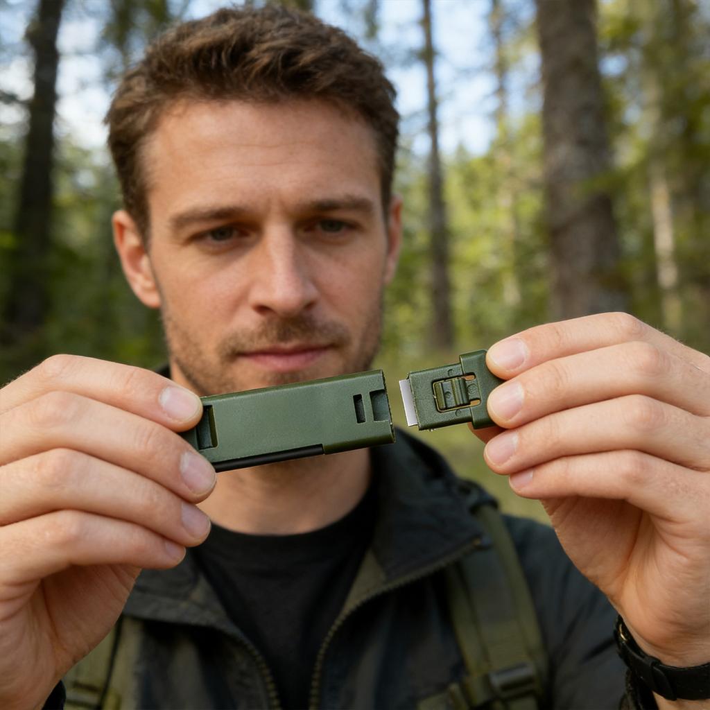 Outdoor Emergency 2-in-1 Fire And Whistle, Portable Tool, High- Fire , High- Distress Whistle, Camping, Hiking,