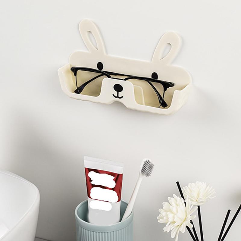 Plastic Glasses Holder Organizer Hangable Sunglass Show Stand Shelf Self-Adhesive Wall Mounted Glasses Storage For Home Storage